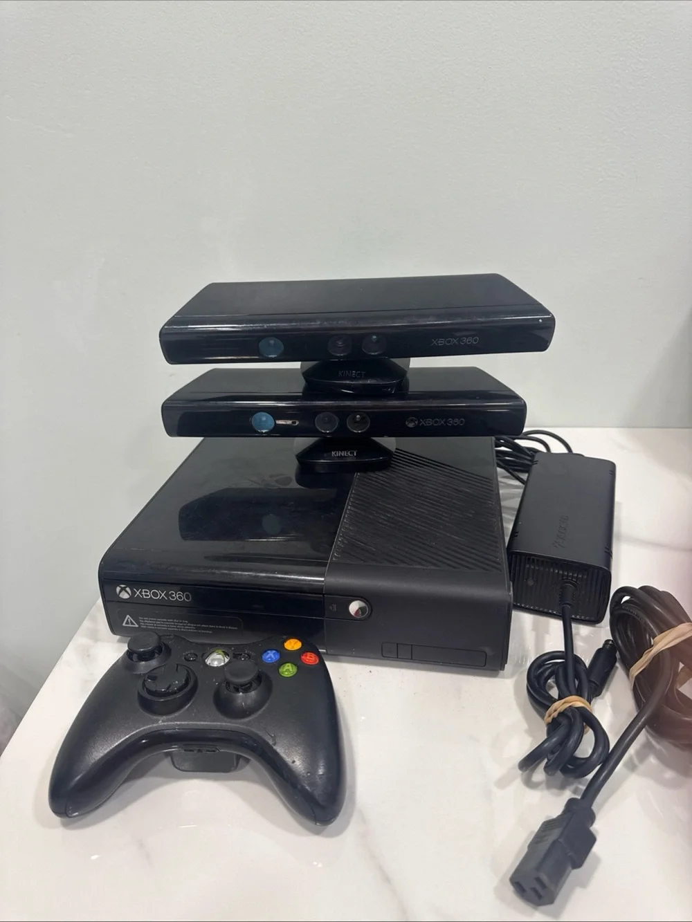 Microsoft Xbox 360 Bundle with Dual Kinect Sensors and Black Wireless Controller